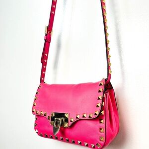 Valentino Garavani Pink Mini Rockstud Crossbody Mini Bag
